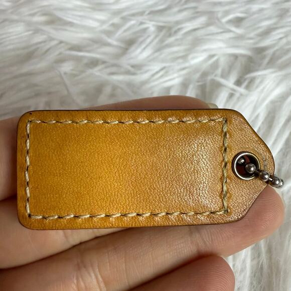 2"  y2k COACH Vintage Fob Bag Charm Hang tag Hangtag - Picture 2 of 2